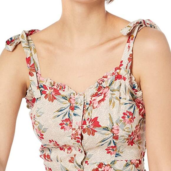 $11SALE!!! Angie Printed High Low Ruffle Hem Dress with Buttons Size S - Picture 2 of 8